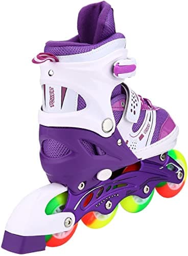 Kids Adjustable Flashing Inline Skates for Boys Girls and Adults with Full Light Up Wheels, Outdoor Roller Skates for Kids Beginner Ages 6-8-12-14, Men and Women - Image 4