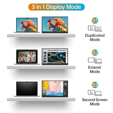 WCV Portable Monitor 15.6 Inch 1080P USB-C HDMI Ultra-Slim Travel Monitor with Kickstand, Compatible with Xbox, Laptop, PC, Mac Phone, PS, Swich IPS Ultra-Thin Zero Frame Gaming Monitor - Image 5