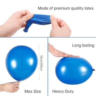 RUBFAC 120 Balloons Assorted Color 12 Inches Rainbow Latex Balloons, 12 Bright Color Party Balloons for Birthday Baby Shower Wedding Party Supplies Arch Garland - Image 4