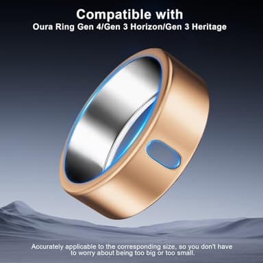 3 Pack Cover Compatible with Oura Ring Gen 4/Oura Ring Gen 3 Horizon/Heritage, Surport Charging with Cover on, Anti-Scratch TPU Protector for Men Women (Size 9, Silver+Gold+Rosegold) - Image 2