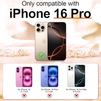 Hython for iPhone 16 Pro Case Glitter, Clear Glitter Sparkly Shiny Bling Sparkle Cute Cover, Anti-Scratch Soft TPU Thin Slim Fit Shockproof Protective Phone Cases for Women Girls, Clear Glitter - Image 6