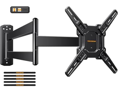 Perlegear Long Arm TV Wall Mount for 26-65 inch TVs up to 100 lbs, Corner TV Mount Bracket with 31.65” Extension, Swivel, Tilt Articulating Arms, Full Motion Wall Mount, Max VESA 400x400mm PGMF25B - Image 1