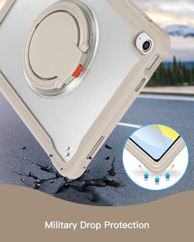 BRAECN for iPad (A16) 11th/10th Generation Case 11 inch 2025/10.9'' 2022 Handle Protective Cover 360 Rotating Ring Stand, Shockproof Dropproof Case for Kids Kickstand & Pencil Holder & Shoulder Strap - Image 4