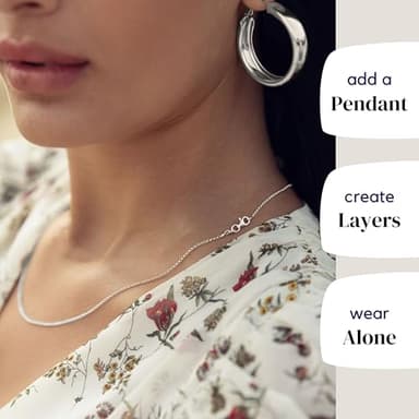 KISPER Solid 925 Sterling Silver Chain Necklace for Women Thin & Secure - Italian 1.6mm Diamond Cut Cable Link with Lobster Clasp - Made in Italy, 18 inches - Image 3