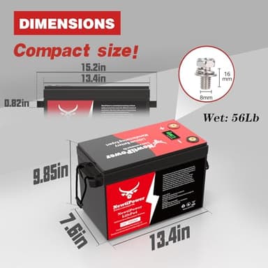 12V 300Ah Small-Volume LiFePO4 Lithium Battery,200A BMS,10000+ Deep Cycle Lithium Iron Phosphate Battery Great for Winter Power Shortage, RV, Marine and Off Grid Applications - Image 3