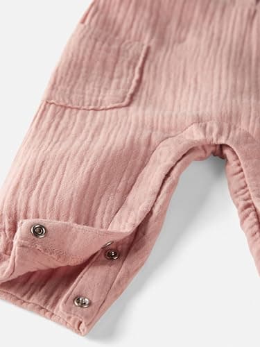 little planet by carter's unisex-baby Organic Cotton Overall Jumpsuit, Dusty Rose, 24M - Image 3