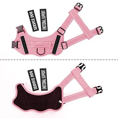 voopet Service Dog Harness, Emotional Support Pet Vest Harness, Reflective Breathable & Adjustable No Pull ESA Harness for Small Medium Large Dogs (with 4 PCS Removeable Tags),XX Large (Pack of 1) - Image 4