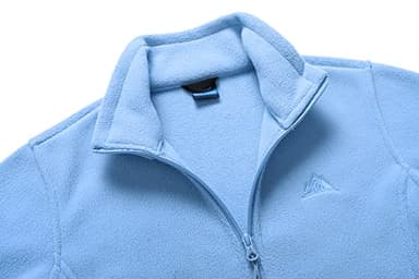 GIMECEN Women's Lightweight Full Zip Soft Polar Fleece Jacket Outdoor Recreation Coat With Zipper Pockets Medium - Image 4