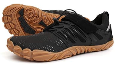 Joomra Womens Trail Running Minimalist Barefoot Shoes Size 10 Walking Arch Support Parkour Wide Gym Trekking Toes Ladies Hiking Barefoot Sneakers Black 41 - Image 1