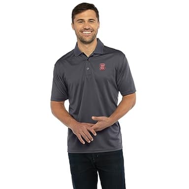 Vantage Apparel Men's Collegiate Premium Moisture Wicking Team Color Icon Polo, North Carolina State Wolfpack, Medium - Image 1