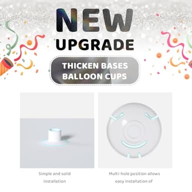 Balloon Arch Stand, Balloon Stand Set of 4, 7 Feet Height Adjustable Metal Balloon Column Stand for Party Decorations Wedding Birthday, Graduation Party Decoration, Baby Shower - Image 4