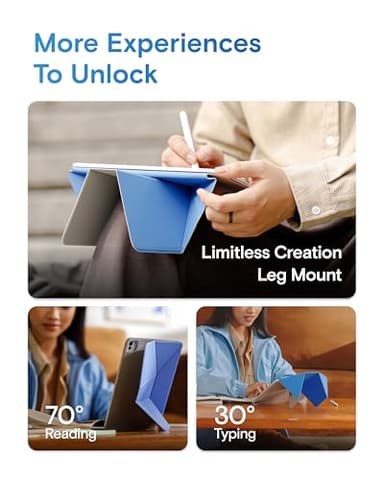 MOFT Dynamic Folio Case for iPad mini 7 A17 Pro (2024), iPad mini 6 (2021), Silm Magnetic Stand Case with 20+ Viewing Angles, Auto Wake/Sleep, Ultra Thin, Cement x Sapphire - Image 7