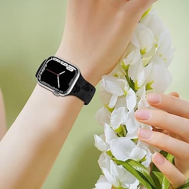 4 PACK Engraved Silicone Bands Compatible with Apple Watch Band 40mm 38mm 41mm 42mm 44mm 45mm 46mm 49mm Women Breathable Soft Cute Sport Replacement Strap for iWatch SE Series 10 9 8 7 6 5 4 3 2 1 - Image 6