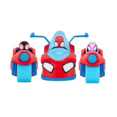 Jazwares Marvel Spidey and His Amazing Friends Spidey Team Split Racer - 8.5-Inch Three-in-One Vehicle with Web Darts, Sound Effects, and Phrases - Image 8