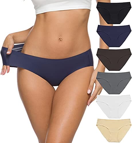 Altheanray Women’s Seamless Underwear No Show Panties Soft Stretch Bikini Underwears 6 Pack(3081M-color12) - Image 1