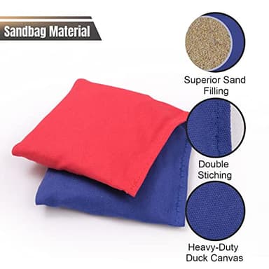 Outball Cornhole Set Corn Holes Outdoor Game Cornhole Boards Regulation Size Bean Bag Toss Game Outdoor for Adults Family Lawn Beach Outside Activities,Include Carrying Bag - Image 6