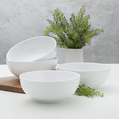 Everyday White Set of 4 Soup Cereal Bowls, 26 oz. - Image 6