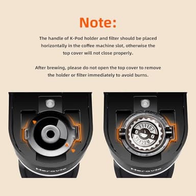 Horavie Mini Single Serve Coffee Maker for K Cup and Ground Coffee, Fast Brew One Cup Coffee Machine with Descaling Reminder and Water Window, 6 to 12 oz. Brew Sizes, Black - Image 7