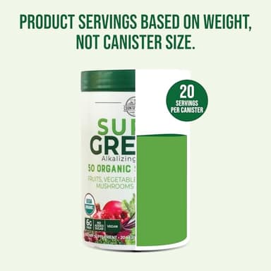 COUNTRY FARMS Super Greens Natural Flavor, 50 Organic Super Foods, USDA Organic Drink Mix, Fruits, Vegetables, Super Greens, Mushrooms & Probiotics, Supports Energy, 20 Servings, 10.6 Oz - Image 7