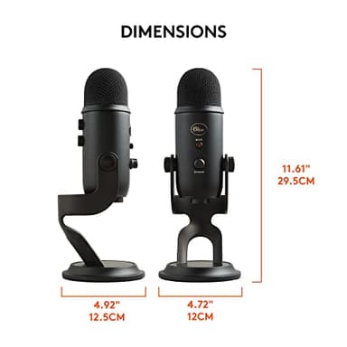Logitech for Creators Blue Microphones Yeti USB Microphone (Blackout) - Image 10