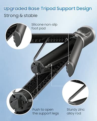 ACKIMA 67" Selfie Stick Phone Tripod, All-in-1 Cell Phone Tripod with Wireless Remote, Extendable Compact Tripods Portable Travel Stand for iPhone Android Selfie/Video Recording/Live Stream/Vlog - Image 3