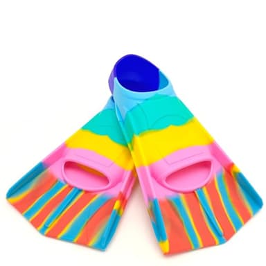 Swimming Training Fins,Kids Swim Fins,Comfortable Swimming Flippers Suitable for Children,Beginners,Girls,Boys,Adults (2C-ZAAmericanBlue, S) - Image 1