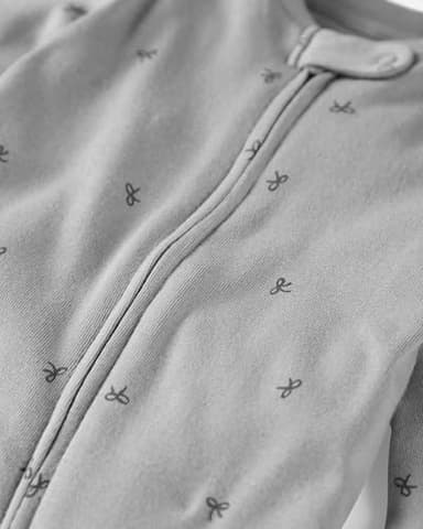 little planet by carter's Baby Sleep and Play made with Organic Cotton, Bow, 3M - Image 2