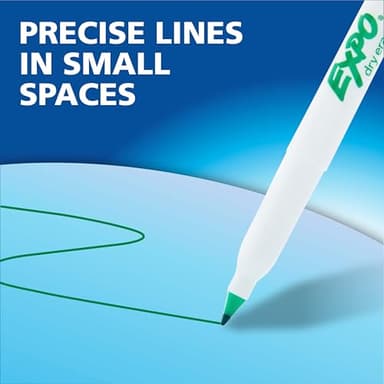 EXPO Low Odor Dry Erase Markers Ultra-Fine Tip Assorted Colors 8 Count - Image 8