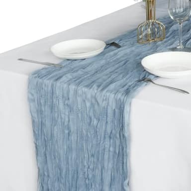 Pusunas Cheesecloth Table Runner 12Pack 10Ft Gauze Table Runners Fall Sheer Cheese Cloths Table Runner for Wedding Baby Bridal Shower Decorations Birthday Christmas Halloween - Image 5