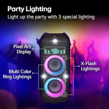 LG XL9T XBOOM Portable Tower Speaker with Pixel LED Lighting - Image 9