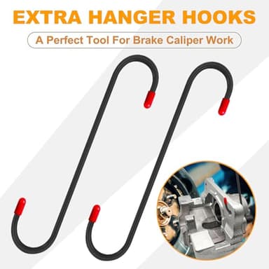 Brake Tools, Brake Caliper Tool, 4 in 1 Universal Disc Brake Caliper Compression Tool, Caliper Piston Compressor Tool with 2 Brake Caliper Hooks, Brake Caliper Press for Car Brake Repair Installation - Image 5