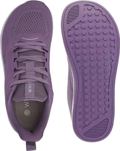 WHITIN Women's Zero Drop Wide Toe Box Road Running Shoes Width Walking Sneaker Size 7 Comfy Slip Resistant Sport Training Tennis Sport 38 Purple - Image 6