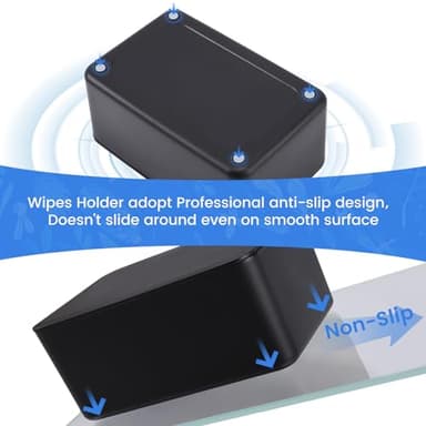 Lijroavy Baby Wipes Dispenser & Wipes Holder - Non-Slip Refillable Baby Wipes Container with Sealing Lid, Keeps Wipes Fresh, Portable Wipes Case for Travel & Home (Black) - Image 5