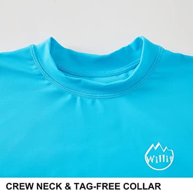 Willit Boys Rash Guard Swim Shirt Baby/Toddler Long Sleeve UPF 50+ Sun Protection SPF Quick Dry Shirt Blue 3T - Image 4