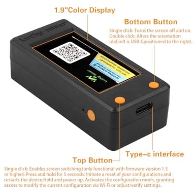 Lucky Miner LV02 74KH/s Asic Miner Bitcoins Miner Low Power Consumption Crypto Miner Mini Lottery Device Type-C USB Connection - Image 3