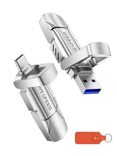 MOVE SPEED 1TB Solid State Flash Drive 570MB/s High Speed Type C + USB 3.2 Drive Dual Port, Thumb Drive Compatible with iPhone 15, 16,17 Series/Android Phone/MacBook/Audio/Smart TV - Image 1