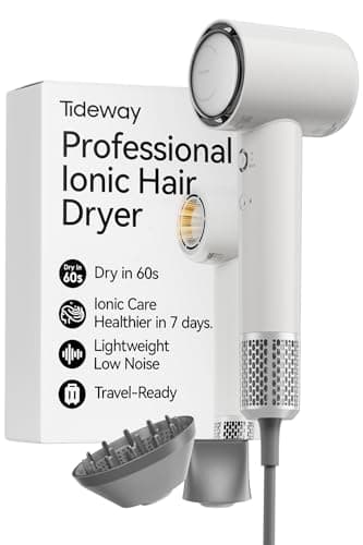 Tideway Hair Dryer, Blow Dryer with Diffuser High-Speed Plasma Ionic Low Noise for Fast Drying, Travel Hair Dryer for Women and Man, Curly/Wavy & Long/Thick Color-Treated Hair H11 - Image 1