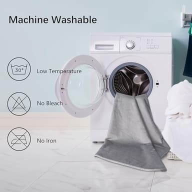 Bigbeer Waterproof Dog Blankets for Extra Large Dogs, Washable Pet Blanket for Indoor Cats, Plush Sherpa Puppy Throw Furniture Protector for Bed Couch Sofa(50"x60",XL,Darkgrey) - Image 5