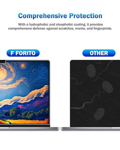 F FORITO 2-Pack Anti Blue Light Matte Laptop Screen Protector Compatible with 2025-2021 MacBook Pro 14 inch M5 M4 M3 M2 M1 Pro Max Chip, Eye Protection Anti Glare Computer Screen Cover - Image 4