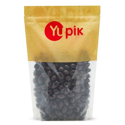 Yupik Sugar Free Dark Chocolate Almonds, 2.2 lb (35.2 oz), Kosher, Dark Chocolate Covered Roasted Almonds, Nuts Dipped in Chocolate, Source of Fiber, Crunchy & Smooth, Sugar-Free Snacks - Image 1
