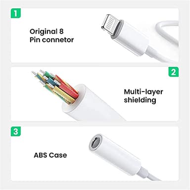 [Apple MFi Certified] Apple Lightning to 3.5 mm Headphone Jack Adapter for iPhone 14 Pro Max, 2 Pack iPhone 3.5mm Headphone Aux Audio Converter Dongle Adapter for iPhone 14 13 12 11 Pro Max XS XR X 8 - Image 2