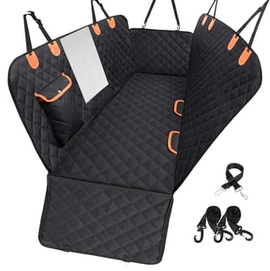 EasyHaWei Dog Car Seat Cover for Back Seat 600D Scratchproof Nonslip Durable Waterproof Cars Pet Backseat Covers with Mesh Window Dogs Hammock for Car，SUV, Truck (54" W x 58" L) - Image 1