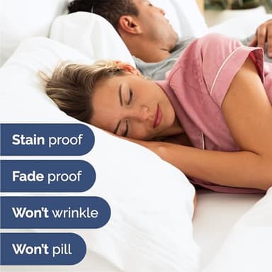 Queen Size 4 Piece Sheet Set - Comfy Breathable & Cooling Bed Sheets Set - Hotel Luxury Bedding for Women, Men, Kids & Teens - Deep Pockets, Easy Secure Fit, Soft and Wrinkle Free - Oeko-Tex - White - Image 5