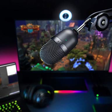 Razer Seiren Mini USB Condenser Microphone: for Streaming and Gaming on PC - Professional Recording Quality - Precise Supercardioid Pickup Pattern - Tilting Stand - Shock Resistant - Classic Black - Image 5