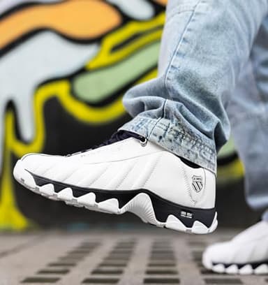 K-Swiss Men's ST329 CMF Sneaker, White/Black, 12 XW - Image 5