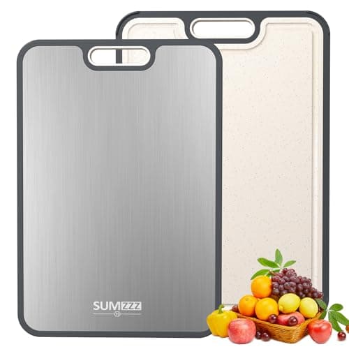 Titanium Cutting Board for Kitchen, Cutting Board Double Sided Food Grade, Pure Titanium and Wheat Straw PP, Easy to Clean Large Size 16”×11” - Image 1