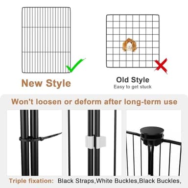 Tresbro Guinea Pig Cage with Waterproof PVC Bottom Liner & One-Hand Release Hook, Triple Fixing C&C Cage for Guinea Pigs, Bunny, Rabbit, Hedgehog, Small Animal Indoor Playpen 48''L x 24''W x 16''H - Image 3