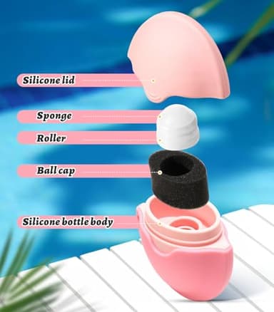 Sunscreen Applicator - Portable- Roll on Sponge Applicator for Sunscreen, Sunblock Buddy Brush Set with Protective Caps For Kids, Adults & Families - Perfect Size for Travel - Image 8