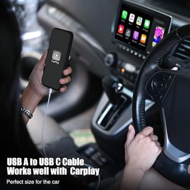Car Carplay Cable for iPhone 17 16 15 Pro Plus Pro Max Air，3-Pack [3.3FT+3.3FT+6FT] USB A to USB C Cable for iPhone 17 16 15，for iPad Pro/Air/Mini，for Galaxy S25 S24，for MacBook Pro/Air and More - Image 2