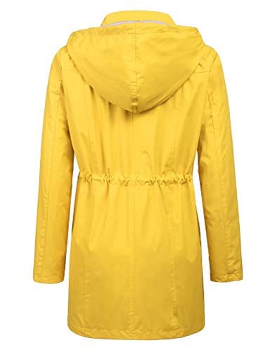 LOMON Women Raincoat Lightweight Active Wear Quick-drying Junior Casual Fashion Rain Jacket Outdoor Waterproof Jacket Yellow M - Image 3